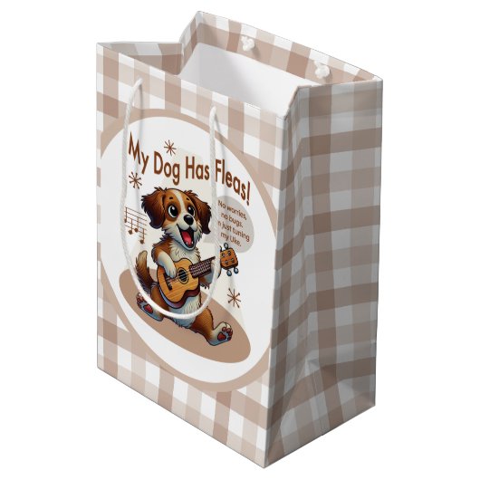 Mein Hund hat Fleas Ukulele Tuning Song Mittlere Geschenktüte (Rückseite Schrägansicht)