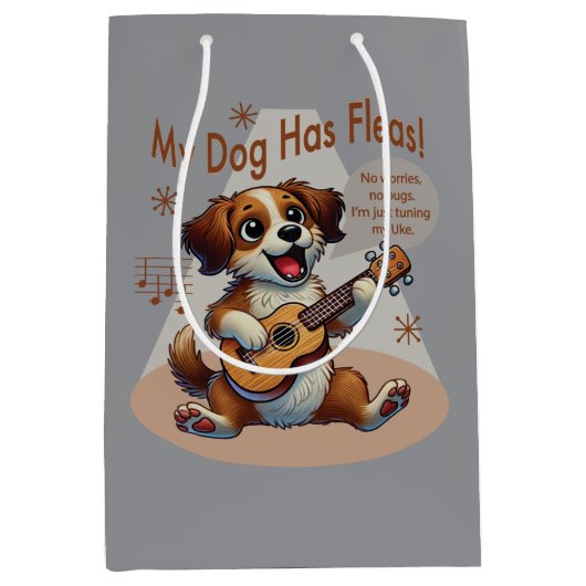 Mein Hund hat Fleas Ukulele Tuning Song Mittlere Geschenktüte (Vorderseite)