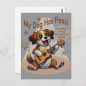 Mein Hund hat Fleas Ukulele Tuning Song Postkarte (Vorne/Hinten)