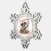 Mein Hund hat Fleas Ukulele Tuning Song Schneeflocken Zinn-Ornament (Rechts)