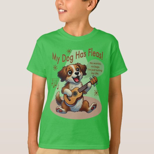 Mein Hund hat Fleas Ukulele Tuning Song T-Shirt (Vorderseite)