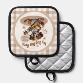 Mein Hund hat Fleas Ukulele Tuning Song Topflappen (Vorderseite/Rückseite)