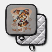 Mein Hund hat Fleas Ukulele Tuning Song Topflappen (Vorderseite/Rückseite)