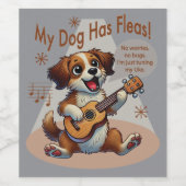 Mein Hund hat Fleas Ukulele Tuning Song Weinetikett (Einzelnes Label)