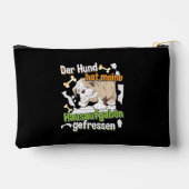 Mein Hund hat meine Hausaufgaben gefressen - Zitat Zubehörtasche (Rückseite)