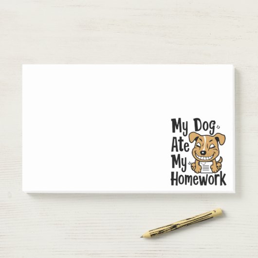 Mein Hund hat meine Hausaufgaben gegessen Post-it Klebezettel
