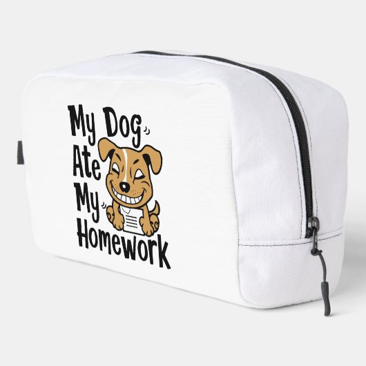 Mein Hund hat meine Hausaufgaben gegessen Waschbeutel (Rechte Ecke)