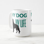 Mein Hund in meinem Bro mit einem Hund im Schatten Kaffeetasse (Vorderseite Links)