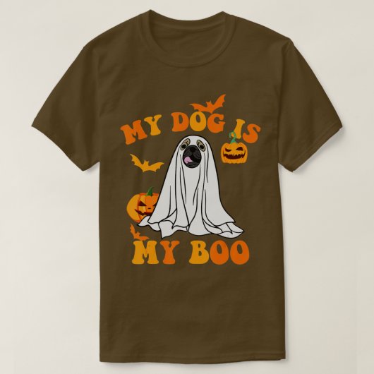 Mein Hund ist Boo Funny Dog Besitzer Boo Ghost Lov T-Shirt (Design vorne)