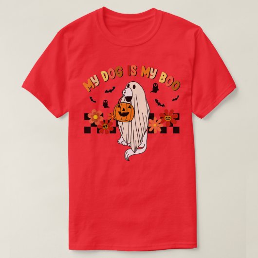 Mein Hund ist Boo Funny Dog Besitzer Boo Ghost Lov T-Shirt (Design vorne)