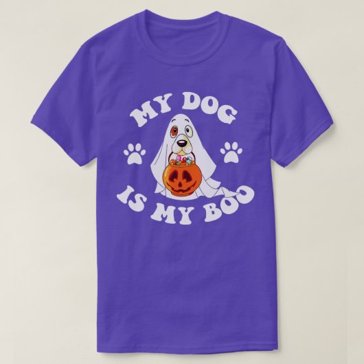 Mein Hund ist Boo Funny Dog Besitzer Boo Ghost Lov T-Shirt (Design vorne)