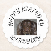 Mein Hund ist Geburtstag Untersetzer (Vorderseite)