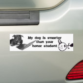 Mein Hund ist intelligenter als Ihr Ehrenstudent Autoaufkleber (Auf Auto)