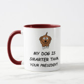 Mein Hund ist klüger als dein Präsident! Tasse (Links)