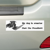 Mein Hund ist klüger als der Präsident Autoaufkleber (Auf Auto)