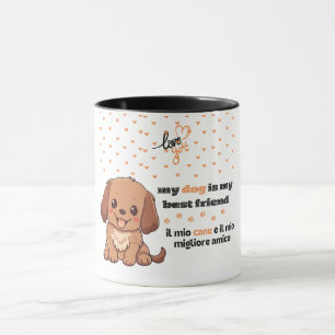 Mein Hund ist mein bester Freund süßer zweisprachi Tasse