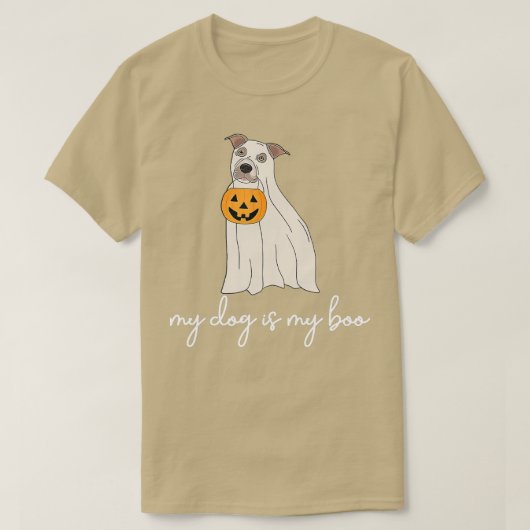 Mein Hund ist mein Boo Funny Dog Besitzer Boo Ghos T-Shirt (Design vorne)