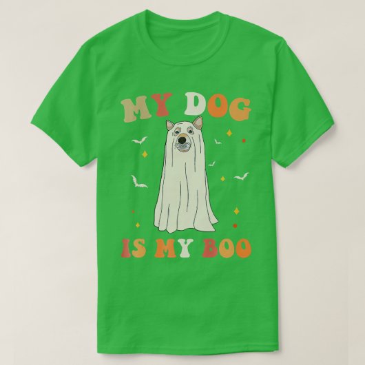 Mein Hund ist mein Boo Funny Dog Besitzer Boo Ghos T-Shirt (Design vorne)