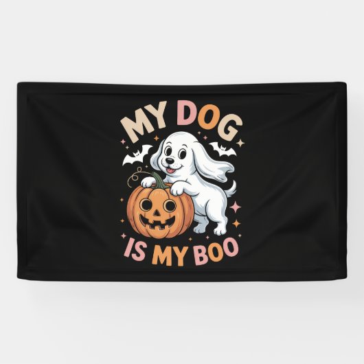 Mein Hund ist mein Boo Funny Halloween Banner (Horizontal)