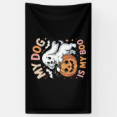 Mein Hund ist mein Boo Funny Halloween Banner (Vertikal)