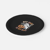 Mein Hund ist mein Boo Funny Halloween Pappteller (Schrägansicht)