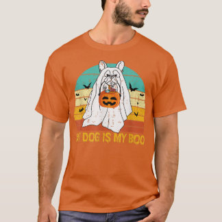 Mein Hund ist mein Boo Ghost Halloween, Französisc T-Shirt