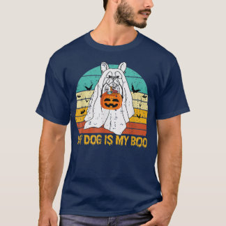 Mein Hund ist mein Boo Ghost Halloween, Französisc T-Shirt
