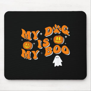 Mein Hund ist mein Boo Groovy Geist Hund Halloween Mousepad