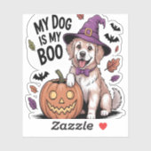 Mein Hund ist mein Boo Halloween Aufkleber (Blatt)