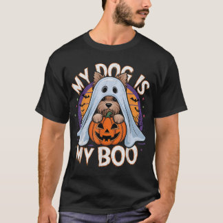 Mein Hund ist mein Boo Halloween Ghost Hund Kostüm T-Shirt