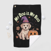 Mein Hund ist mein Boo Halloween Golfhandtuch (Insitu)