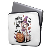 Mein Hund ist mein Boo Halloween Laptopschutzhülle (Vorderseite Links)