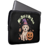 Mein Hund ist mein Boo Halloween Laptopschutzhülle (Vorne Rechts)