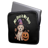 Mein Hund ist mein Boo Halloween Laptopschutzhülle (Vorderseite Links)
