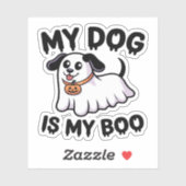 Mein Hund ist mein Boo-Shirt � Funny Dog Lover Ges Aufkleber (Blatt)