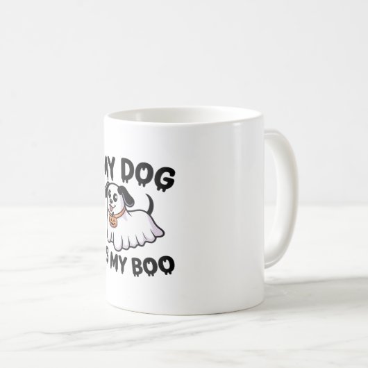 Mein Hund ist mein Boo-Shirt - Funny Dog Lover Ges Kaffeetasse (VorderseiteRechts)