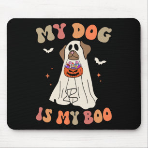 Mein Hund ist mein Booghost, der Halloween-Hund Lo Mousepad