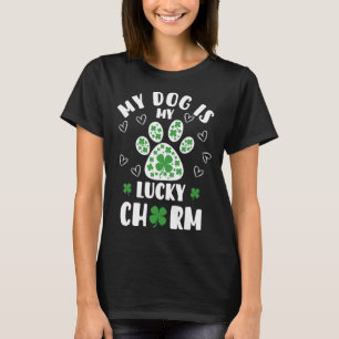 Mein Hund ist mein Glücksbringer Kleeblatt St Patr T-Shirt