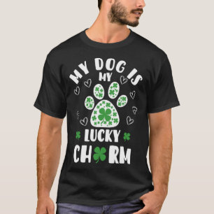 Mein Hund ist mein Glücksbringer Kleeblatt St Patr T-Shirt