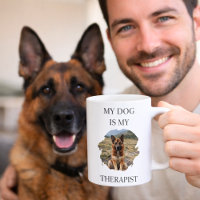 Mein Hund ist mein Therapeut Foto schwarz