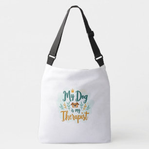 Mein Hund ist mein Therapeut - Funny Pet Lover Cro Tragetaschen Mit Langen Trägern