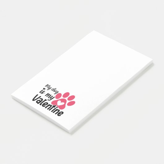 Mein Hund ist mein Valentin Post-it Klebezettel (angewinkelt)