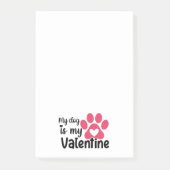Mein Hund ist mein Valentin Post-it Klebezettel (Vorderseite)
