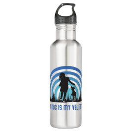 Mein Hund ist mein Valentine Edelstahlflasche