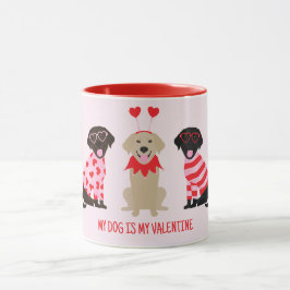 Mein Hund ist mein Valentine Labrador Retriever Hu Tasse