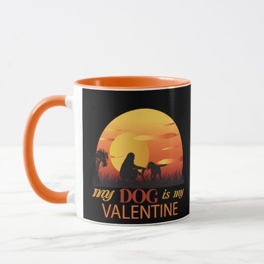 Mein Hund ist mein Valentine Tasse (Links)