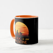 Mein Hund ist mein Valentine Tasse (Vorderseite Links)