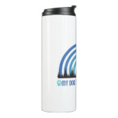 Mein Hund ist mein Valentine Thermosbecher (Nach links gedreht)