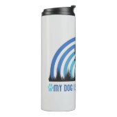 Mein Hund ist mein Valentine Thermosbecher (Nach links gedreht)