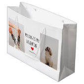 Mein Hund ist mein Valentine | Zwei Hunde - Fotos Große Geschenktüte (Vorderseite Schrägansicht)
